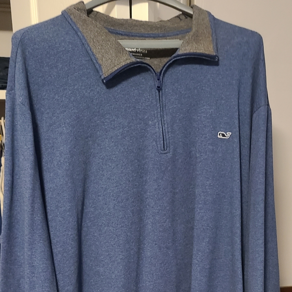 Vineyard Vines Blue 1/4 zip 4XB